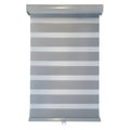 ITY CDNG-3 24 Olivia Stone Cordless Polyester Zebra Day-Night Blind 24"x84" in Grey
