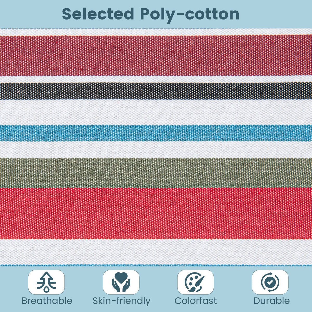 Poly Cotton Hammock with a Metal Stand and a Carrying Bag