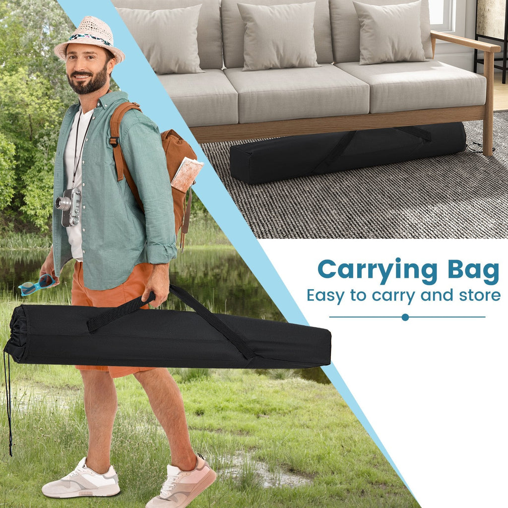 Poly Cotton Hammock with a Metal Stand and a Carrying Bag