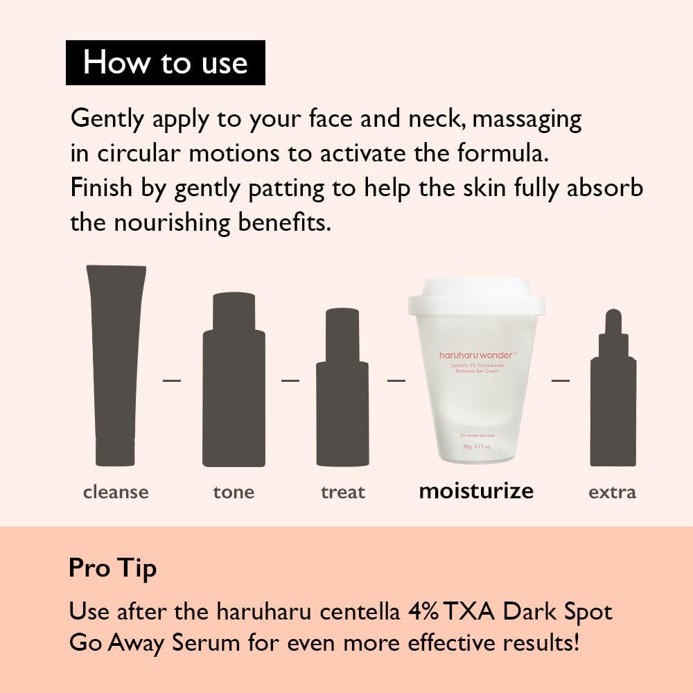 Haruharu wonder Centella 5% Niacinamide Radiance Gel Cream 90g