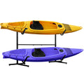 Freestanding Kayak Storage Rack with Adjustable Length, Heavy Duty Dual Kayak, SUP, Canoe, Paddleboard Rack for Indoor, Outdoor, Garage, Dock