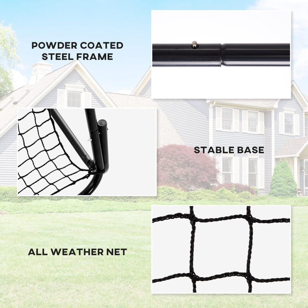 8' x 6' Soccer Rebounder Net with 5 Adjustable Angles for Backyard Park Training Practice