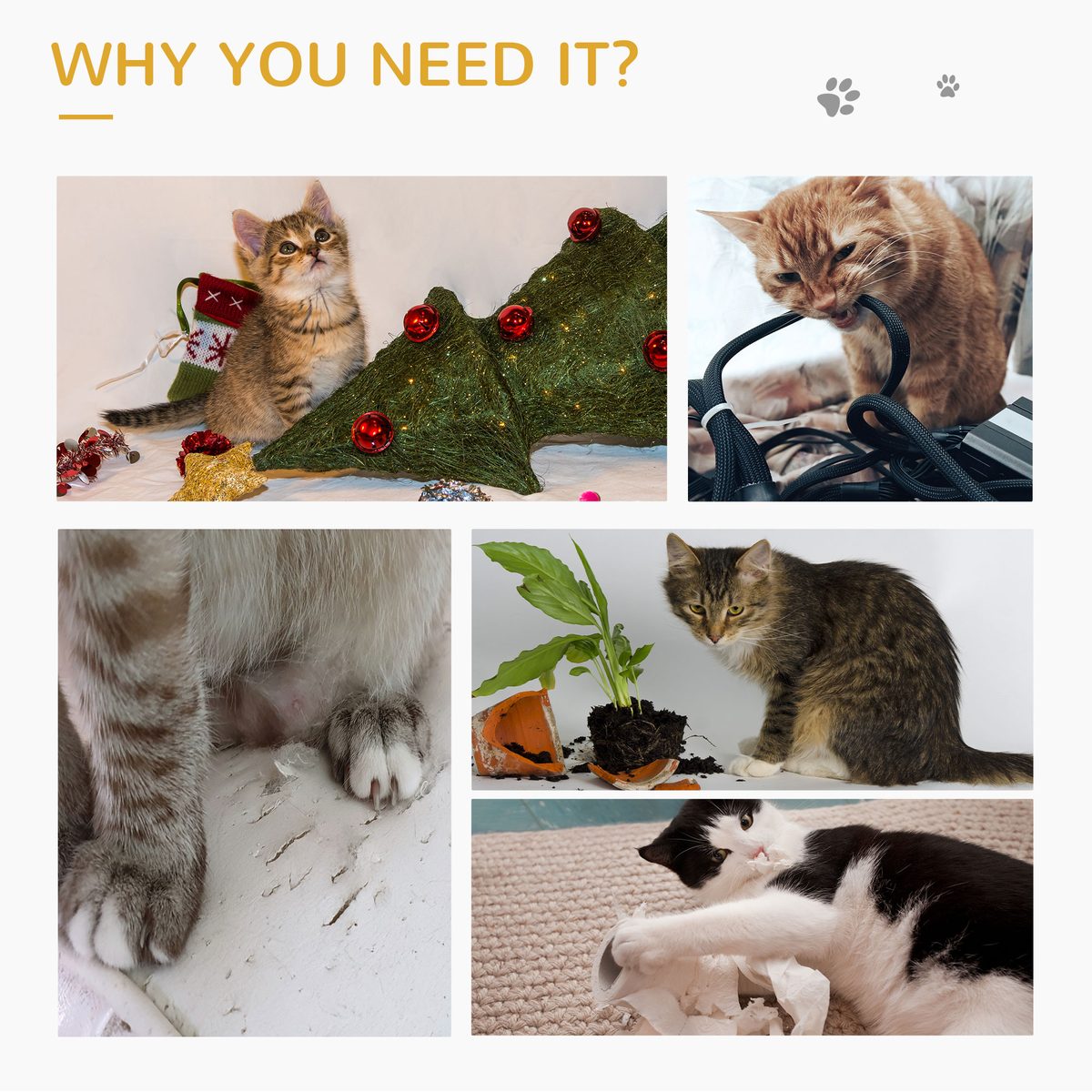 Cat Tree, Small Cat Tower with Perch, Scratching Post, Cat Condo, Toy Ball for Kitty, Indoor Use, Grey