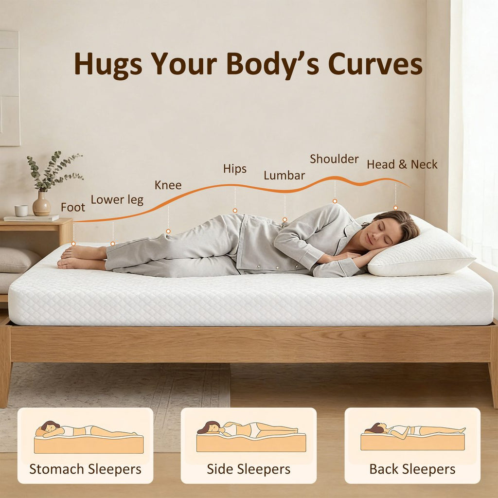Twin Mattress 6 Inch Memory Foam Mattress in a Box, Pressure Relief & Lumbar Support, CertiPUR-US Certified, Medium Firm