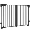 29"-44" Wide Dog Gate, 29" H, Pet Gate with Auto-Close, Single Hand Operation, Wall-Mounted, No-Threshold Design