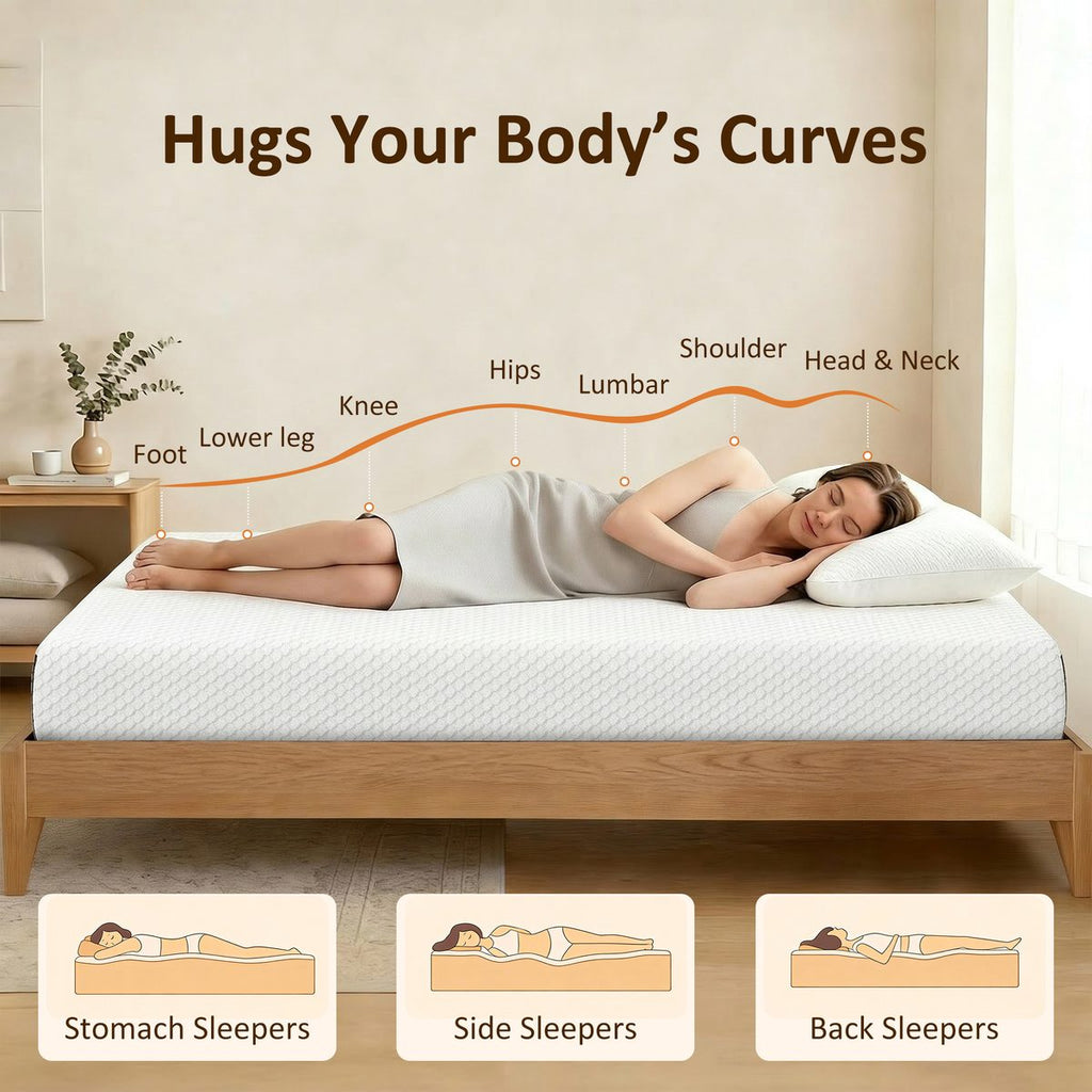 Twin Mattress 8 Inch Memory Foam Mattress in a Box, Pressure Relief & Lumbar Support, CertiPUR-US Certified, Medium Firm