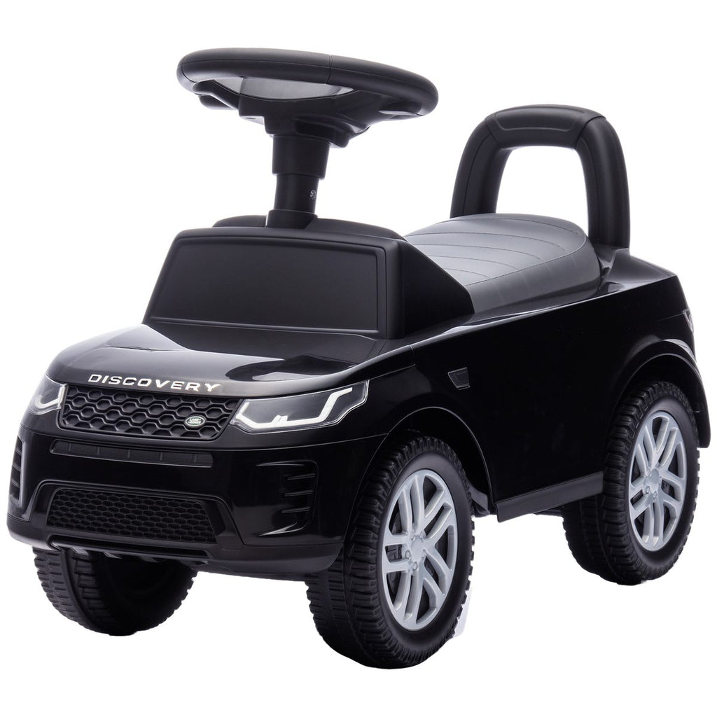 Licensed Land Rover Ride on Push Car with Anti-Tip Device, Under-Seat Storage, Horn, Engine Sounds for 18-36 M, Black