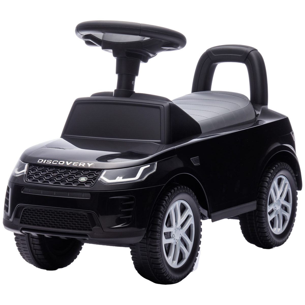 Licensed Land Rover Ride on Push Car with Anti-Tip Device, Under-Seat Storage, Horn, Engine Sounds for 18-36 M, Black