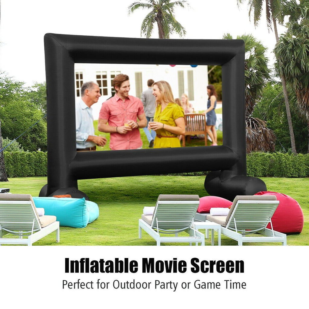 Inflatable Outdoor Movie Projector Screen with Blower and Carrying Bag-18 ft