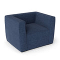 Inflatable Sofa with Detachable Cover and Wide Armrests-Blue