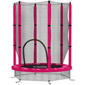 55" Toddler Trampoline with Safety Enclosure Net, for Indoor Outdoor Use, Ages 3-6 Years, Pink