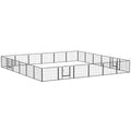 24 Panel 24" Height Heavy Duty Dog Playpen for Small Medium Dogs, Grey