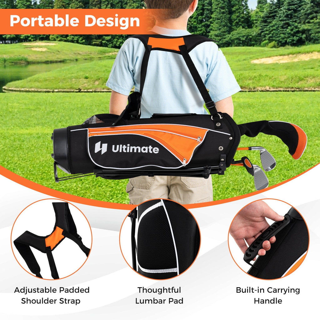 Junior Complete Golf Club Set for Age 8 to 10-Yellow
