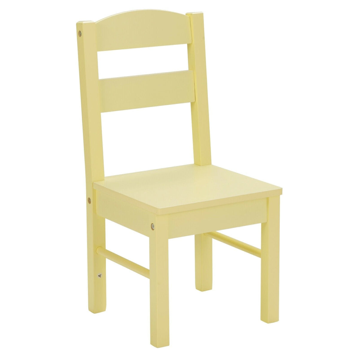 5 Piece Kids Pine Table and 4 Chair Set, Multicolour Chairs, Natural Table