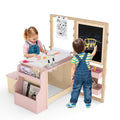 Kids Art Center Wooden Table Bench Set-PI