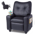 Kids Recliner with Cup Holder Armrests and Adjustable Backrest for Playroom-Black
