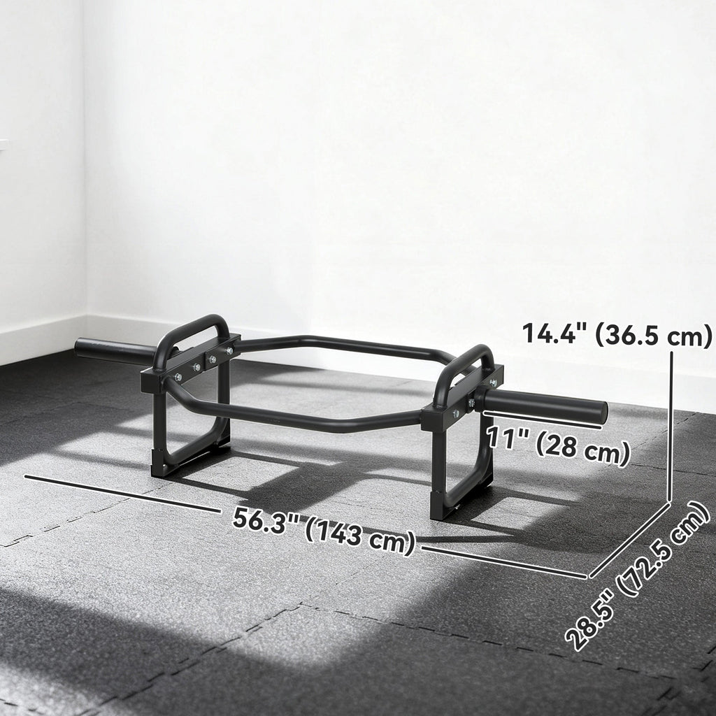 Trap Bar, Olympic Deadlifting Bar, 2" Hex Barbell Bar for Deadlifts and Shrugs, 660 lbs Capacity, Black