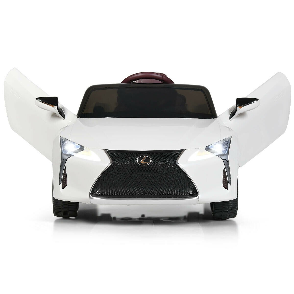 12V Licensed Lexus LC500 Kids Ride On Car with Slow Start and 2.4G Parent Remote, White