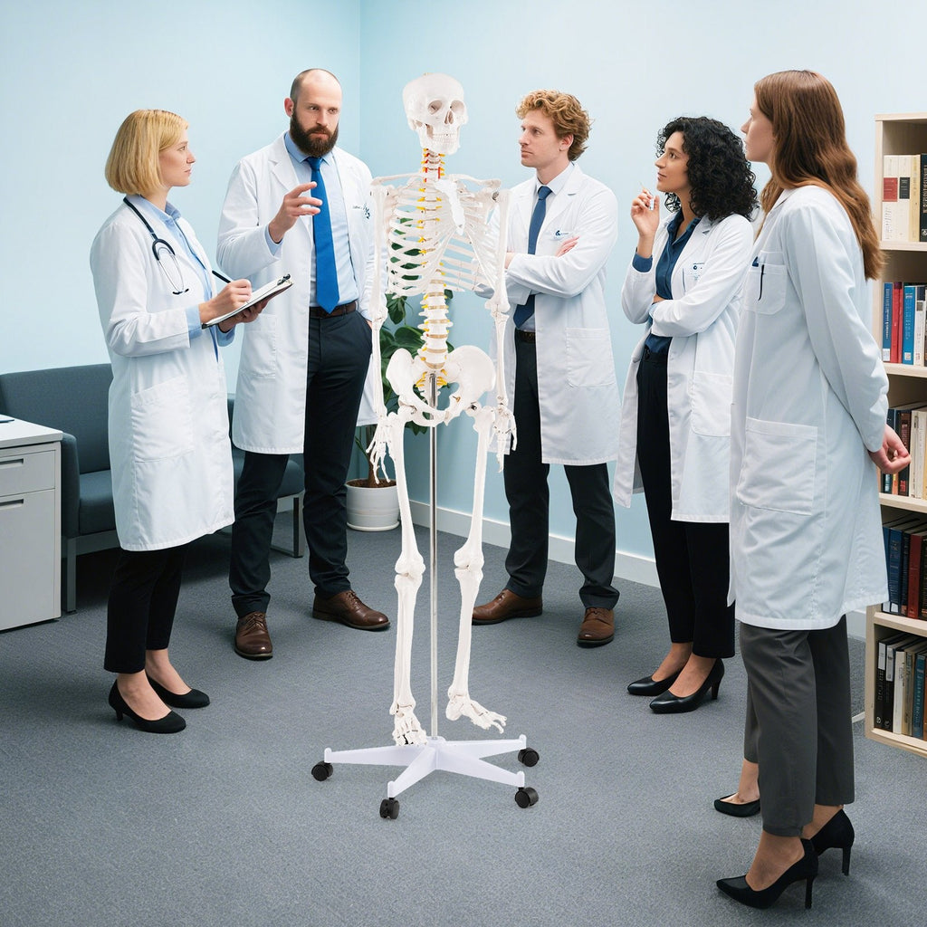 Life-Size Human Skeleton Model with Nerves for Anatomy Study & Education