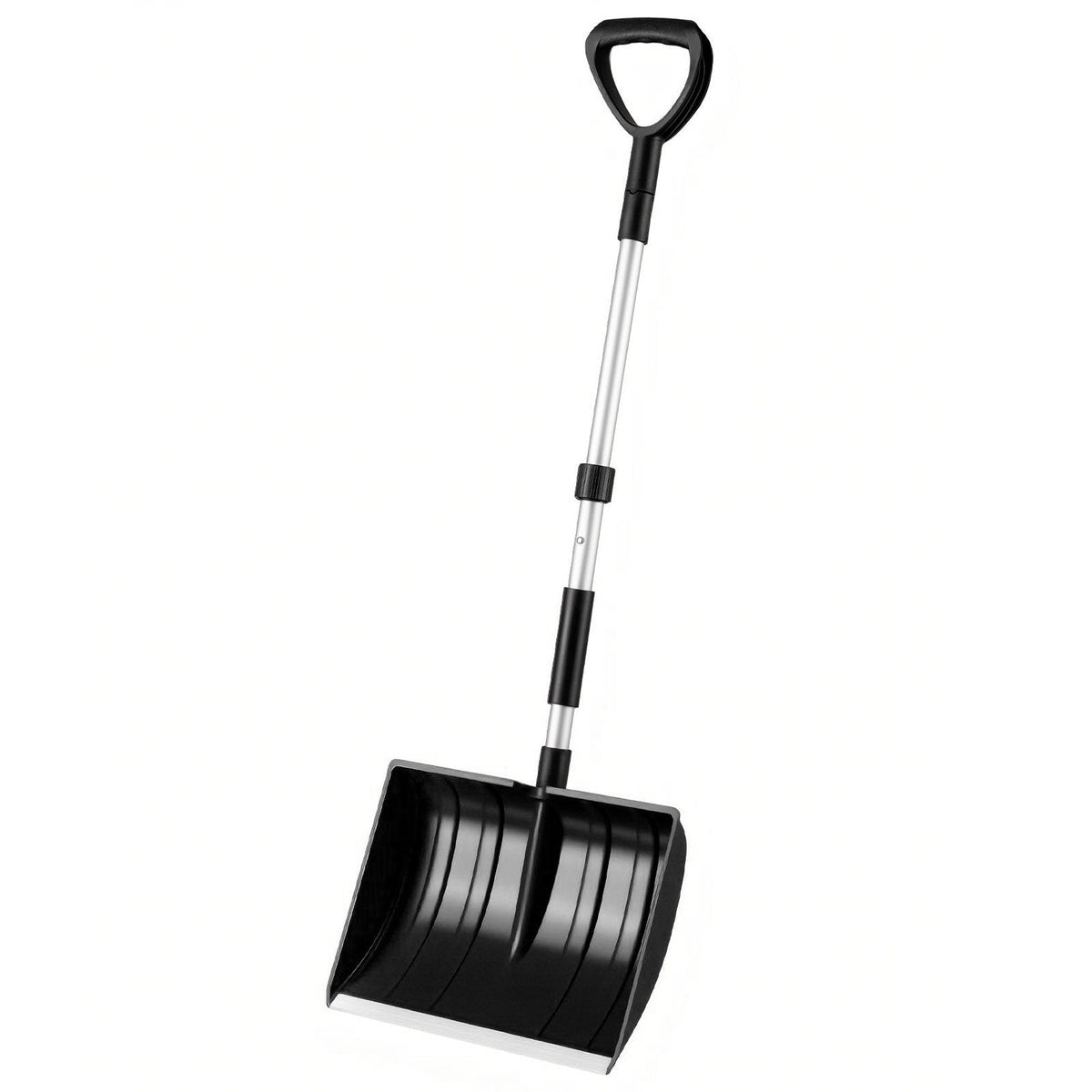 Lightweight and Portable Snow Shovel with D-grip Handle for Driveway and Car-Black