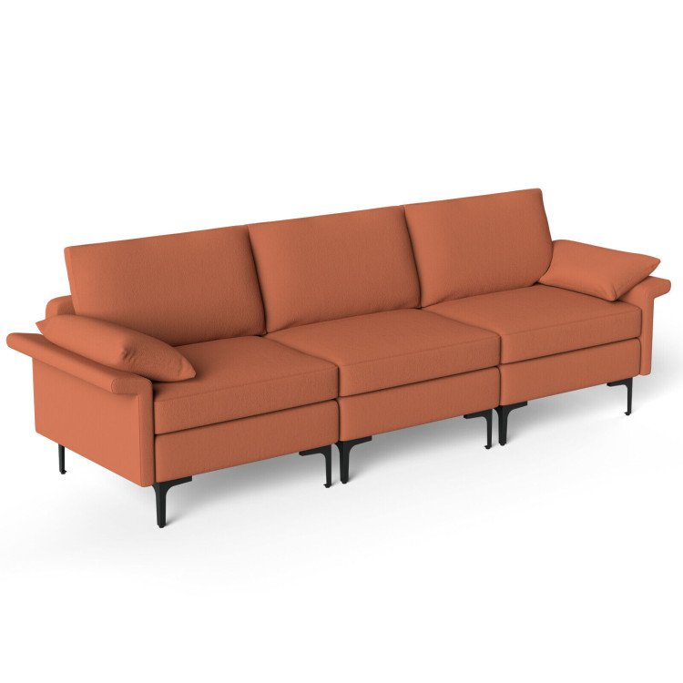 Living Room Set: Floor Lamp + Accent Chair + 3-Seat Sofa