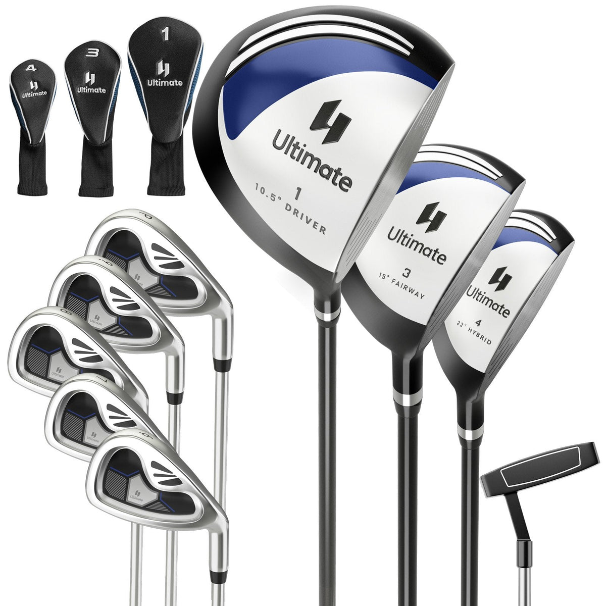 Men's 9 Pieces Complete Golf Club Set-Navy