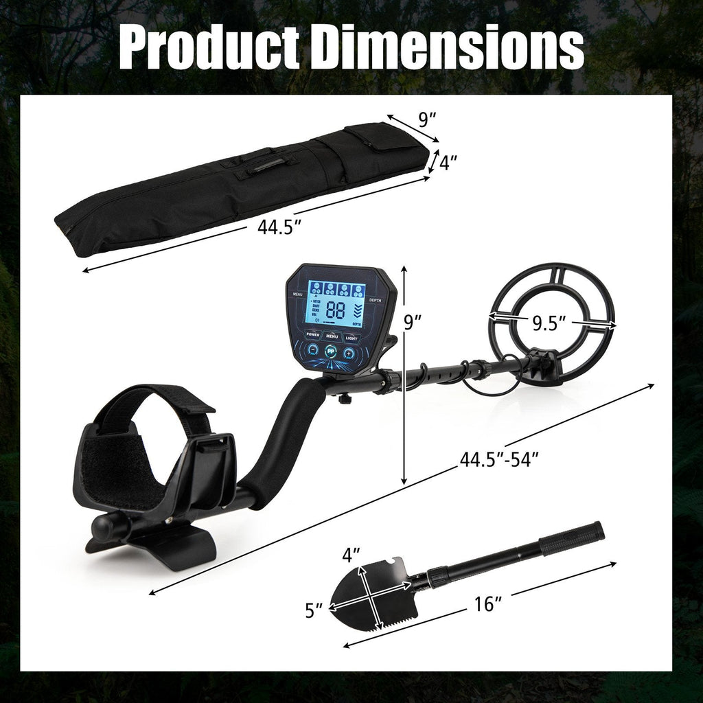 Metal Detector with Backlit LCD Display and Advanced DSP Chip