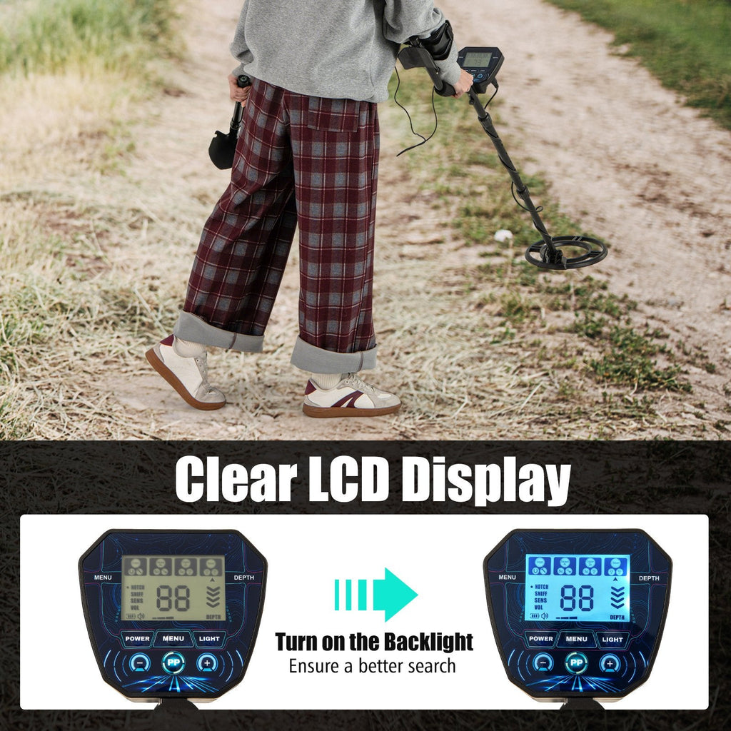 Metal Detector with Backlit LCD Display and Advanced DSP Chip