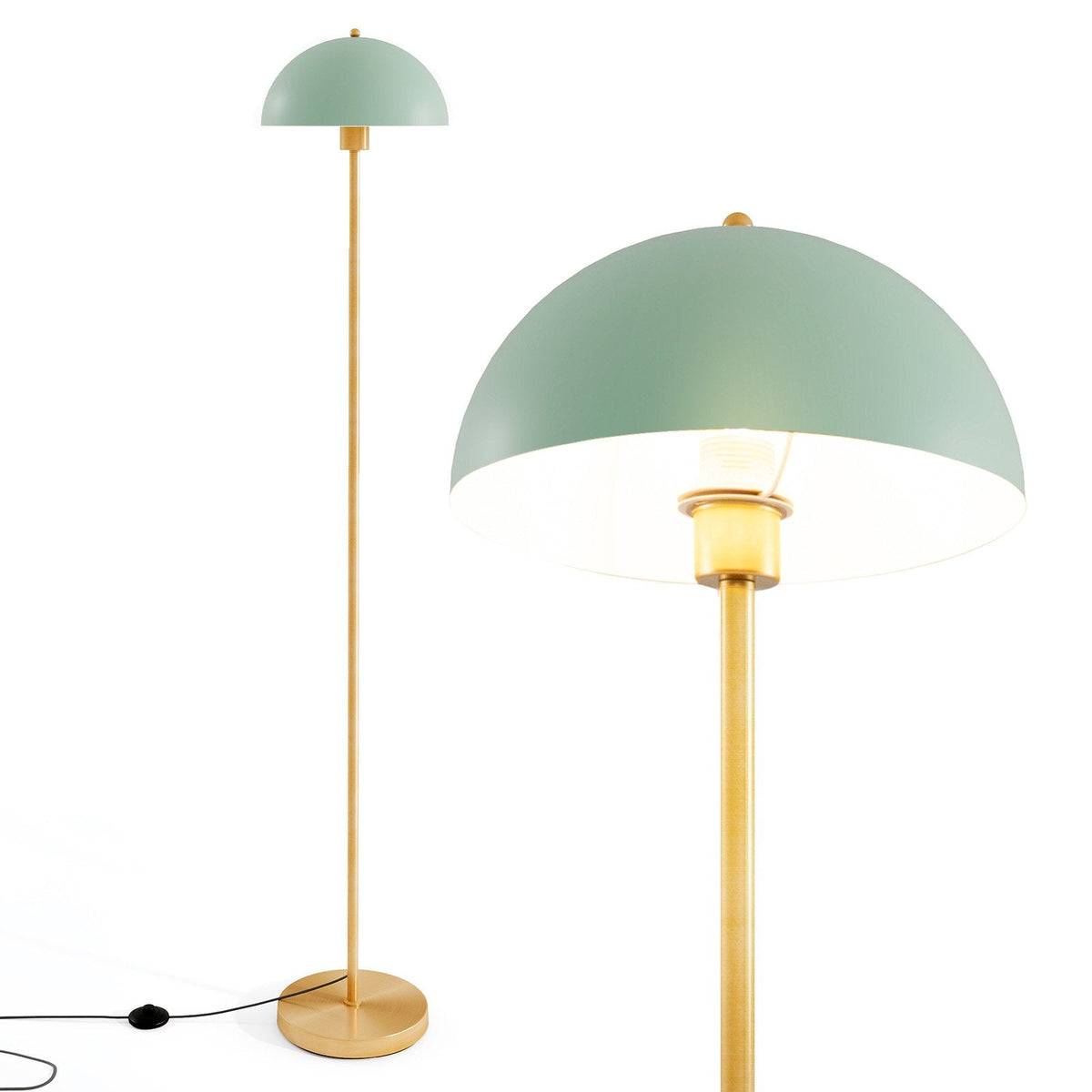 Modern Standing Lamp with Lamp Head and Foot Switch
