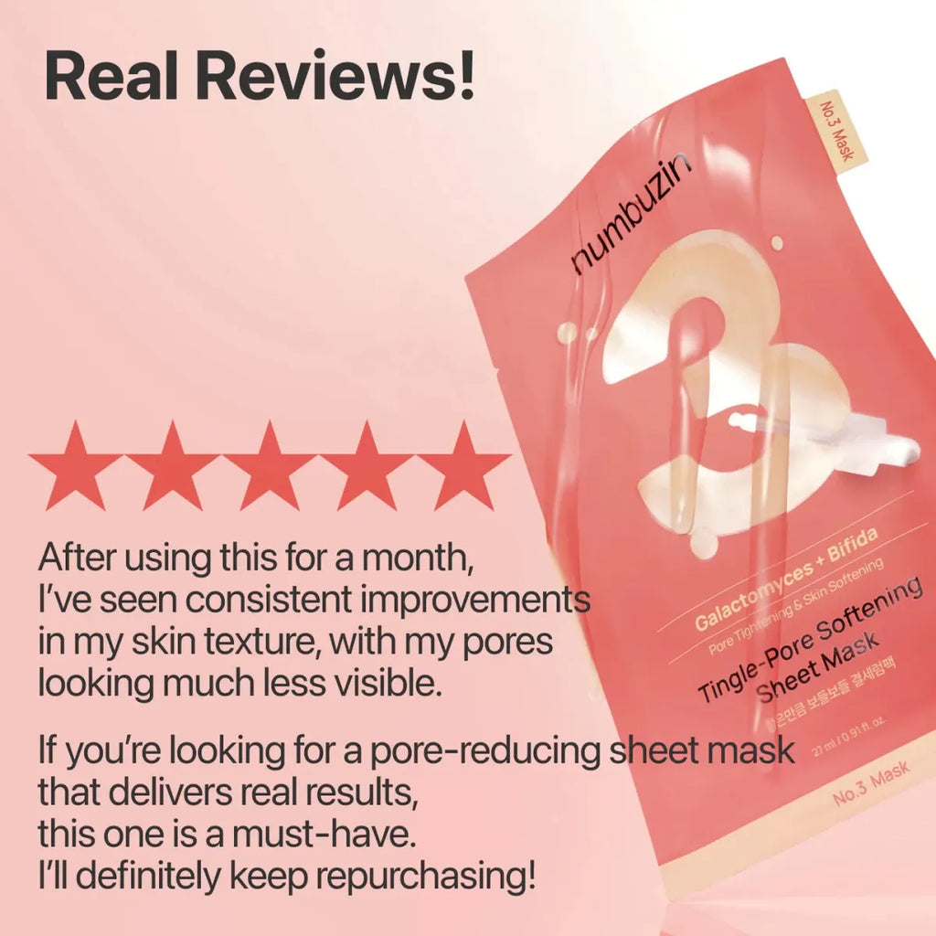 Numbuzin No.3 Tingle-Pore Softening Sheet Mask 27ml
