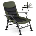 Oversized Foldable Fishing Chair for Adults with Armrest-Green