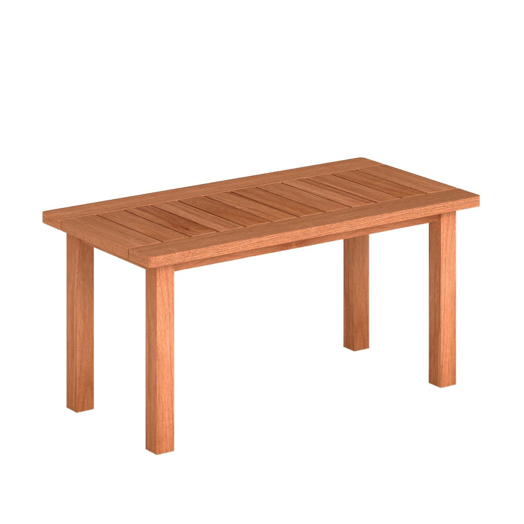 Patio Coffee Table with Slatted Tabletop for Deck, Poolside