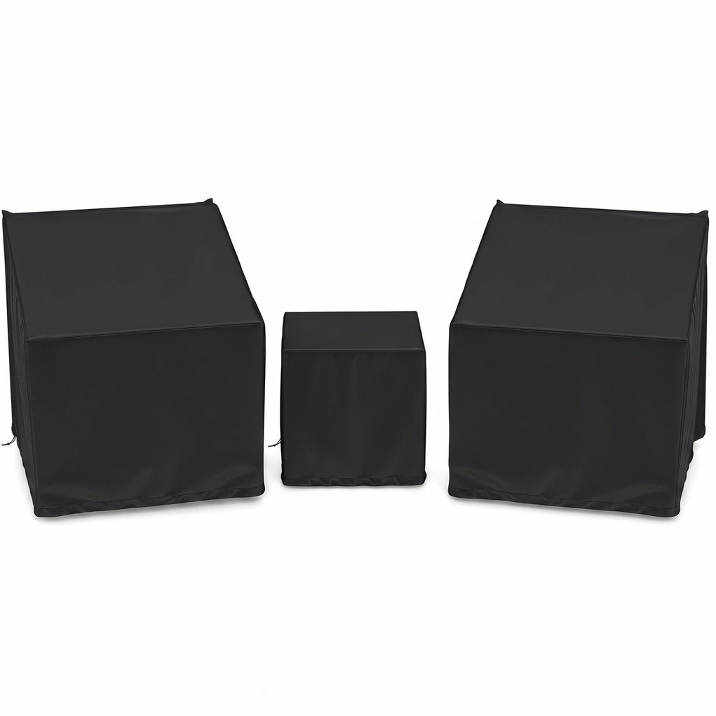 Patio Furniture Covers Waterproof Outdoor Conversation Covers for 3 Pieces Bistro Set-Black