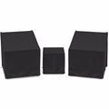 Patio Furniture Covers Waterproof Outdoor Conversation Covers for 3 Pieces Bistro Set-Black