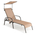 Chaise Lounge with Rotating Canopy, Hidden Cup Holder and 5 Level Backrest