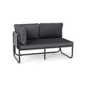 Patio Loveseat Sofa Couch with Removable Pillows and Seat Cushion-Gray
