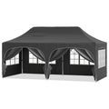 Pop Up Canopy Tent with 6 Removable Sidewalls for Patio-Black