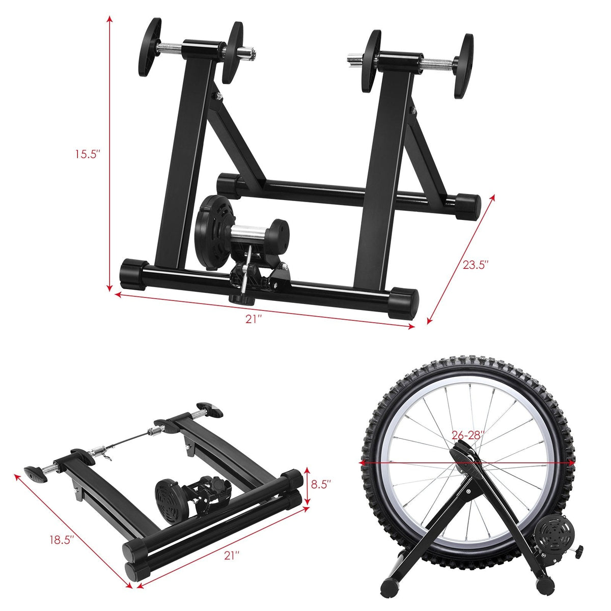 Portable Folding Steel Bicycle Indoor Exercise Training Stand