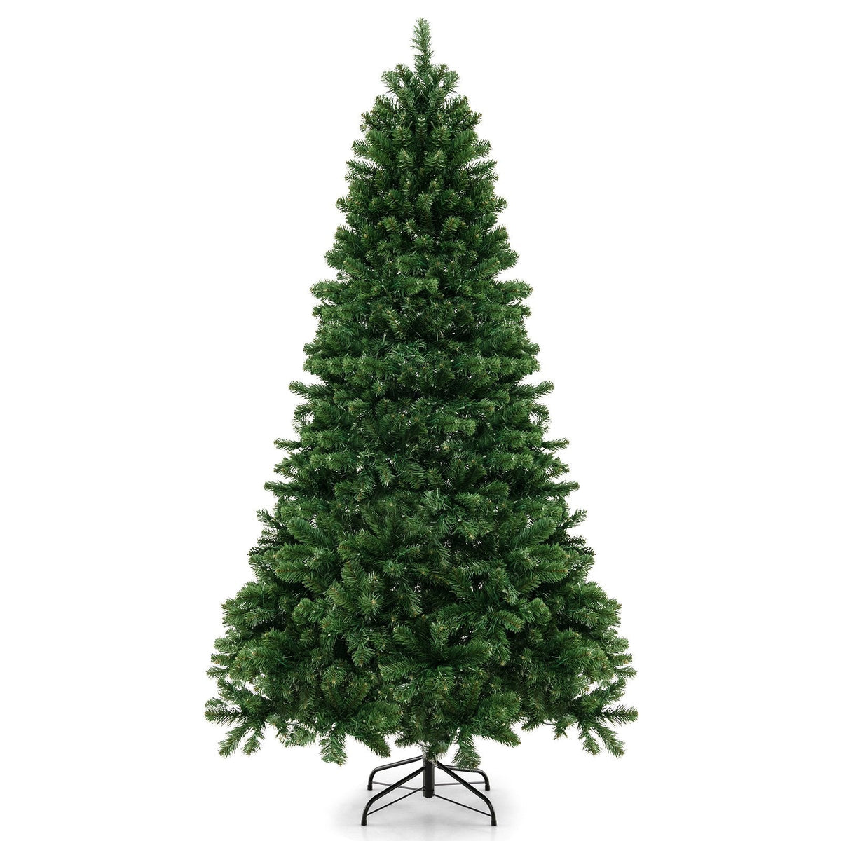 6 FT Pre-Lit Hinged Christmas Tree with 821 PVC Branch Tips and 560 Warm White LEDs