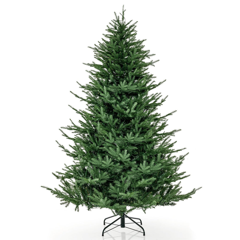7 FT Pre-Lit Christmas Tree, PE and PVC Mixed Tips with 8 Lighting Modes