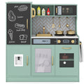 Pretend Play Kitchen with Utensils for Kids Aged 3+-Green