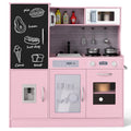 Pretend Play Kitchen with Utensils for Kids Aged 3+-Pink