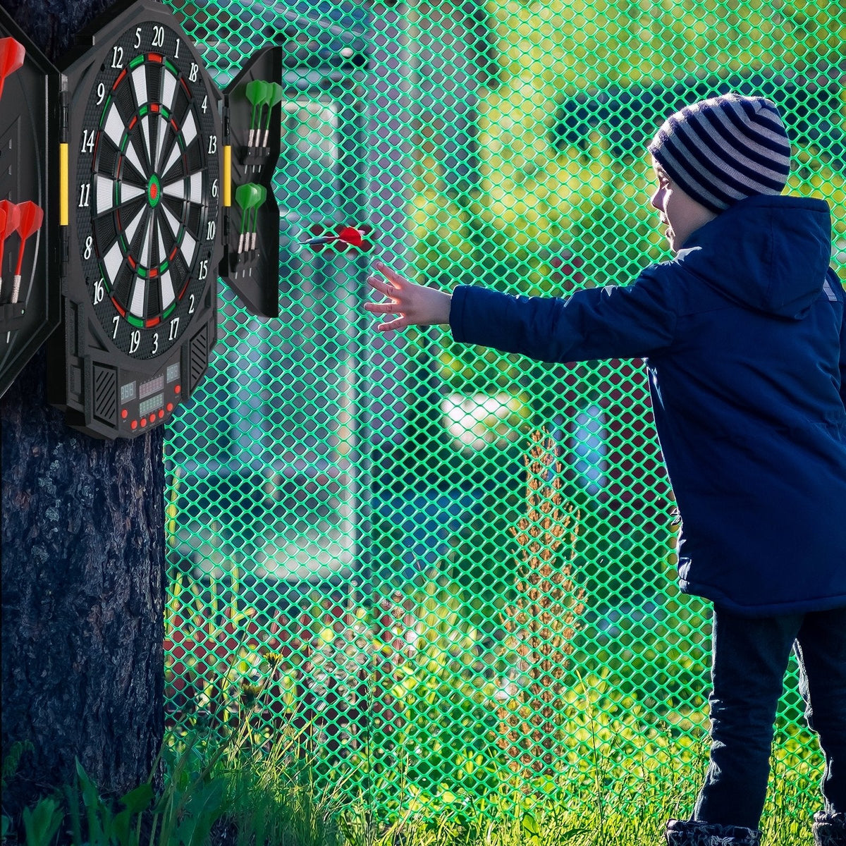 Professional Electronic Dartboard Set with LCD Display