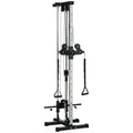 Wall Mount Cable Station, 15 Positions Adjustable Dual Pulley Machine Cable Crossover Machine Home Gym Equipment
