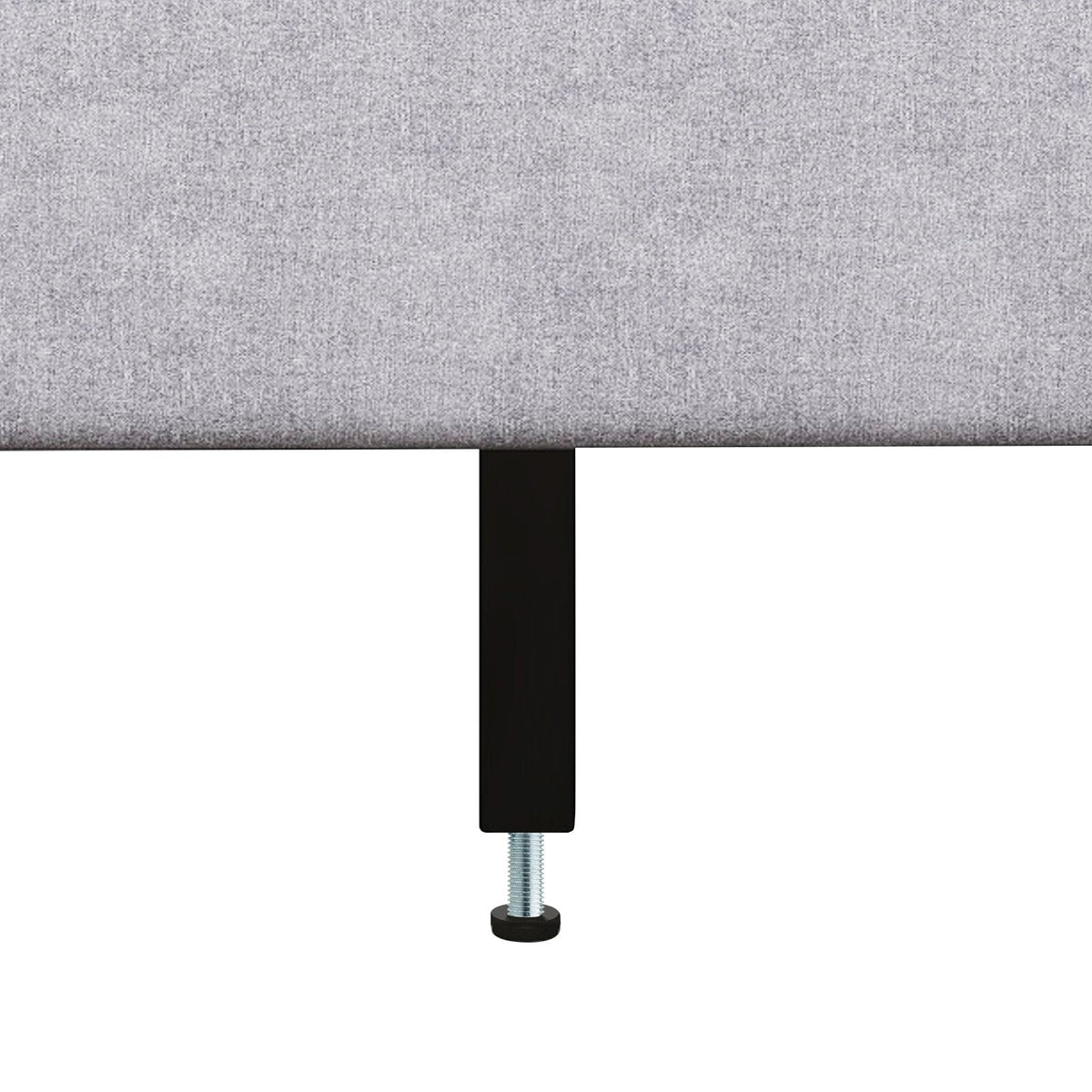 Queen Linen Platform Bed with Curved Button Tufted Headboard and 12 Slats