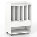 Record Player Stand Turntable Stand with Drawer and Record Holder-White