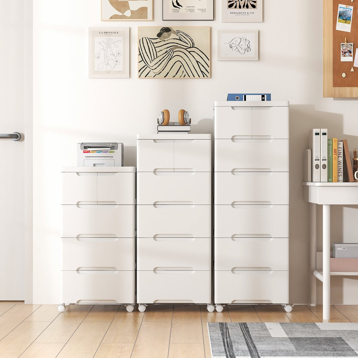 Rolling Storage Cabinet with Universal Wheels and 5/6/7 Drawers-7-Drawer