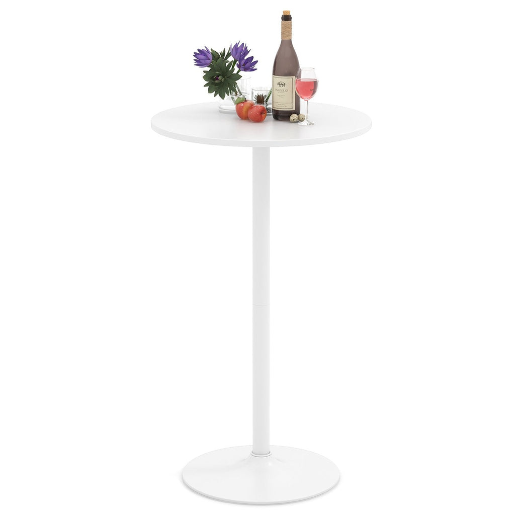 Round Bistro Table 40 Inch Bar Height Tall Coffee Cocktail Table-Set of 1