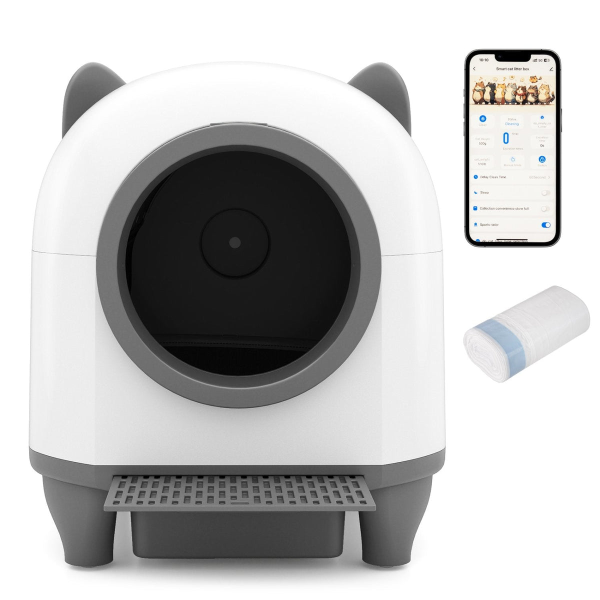 Self-Cleaning Litter Box for Multi-Cat & Senior Cats Home