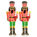 Set of 2 5 FT Giant Nutcracker with Glitter Sword
